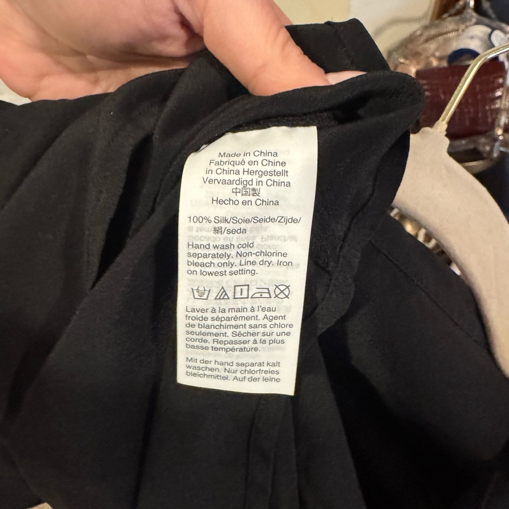 J. Crew Elegant Silk Black Blouse - Picture 3 of 5